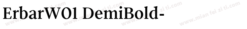 ErbarW01 DemiBold字体转换
